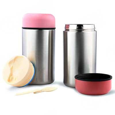 quality  350ml / 500ml Stainless Steel Insulated Lunch Box Nature Color High Food Safety factory