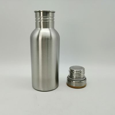 quality  Silver Color Single Wall Stainless Steel Water Bottle 500ml Corrosion Resistance factory