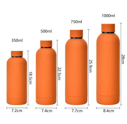 Touch Rubber Paint Double Wall Vacuum Flask Tumbler 500ml Stainless Steel Water Bottles