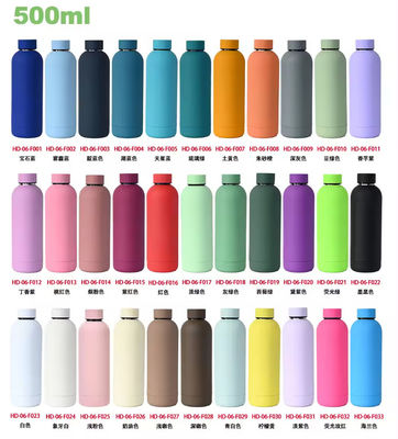 Touch Rubber Paint Double Wall Vacuum Flask Tumbler 500ml Stainless Steel Water Bottles
