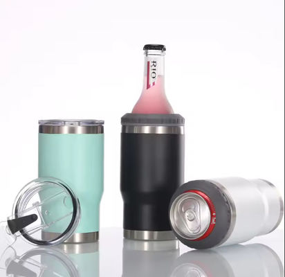 14oz 3-in-1 Custom OEM Coffee Tumbler Mug Cola Holder Stainless Steel Beer Can Cooler