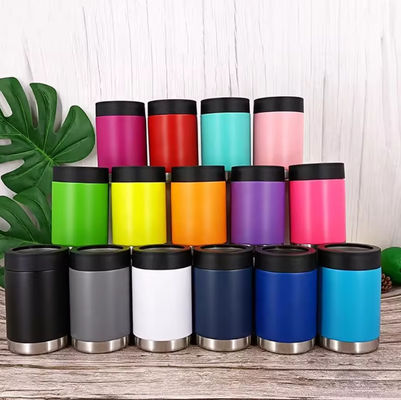 Custom Logo 375ml Beer Can Cooler Double Wall Insulated Stainless Steel Stubby Cola For Australia Cans