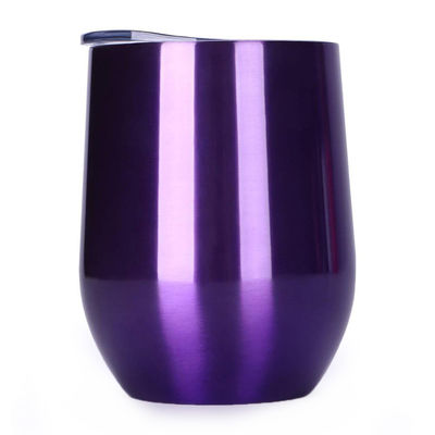 12oz White Stainless Steel Coffee Mug Double Wall Design For Long Time Insulation