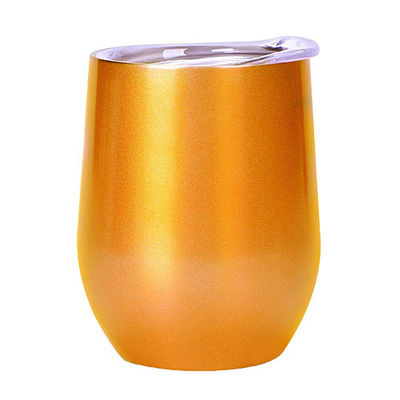 12oz White Stainless Steel Coffee Mug Double Wall Design For Long Time Insulation