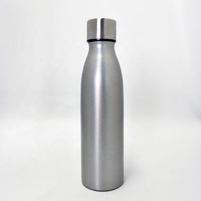17oz Nature Color Stainless Sports Bottle , Vacuum Sports Bottle With Pop Up Lid