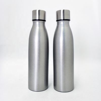 17oz Nature Color Stainless Sports Bottle , Vacuum Sports Bottle With Pop Up Lid