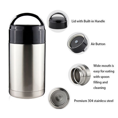 1000ml Vacuum Insulated Lunch Box , Stainless Steel Thermal Lunch Box For Kids