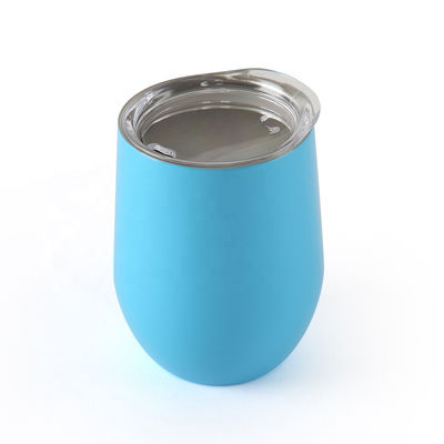 12oz Stainless Steel Wine Cup Customized Logo Printed High Safety With Lid