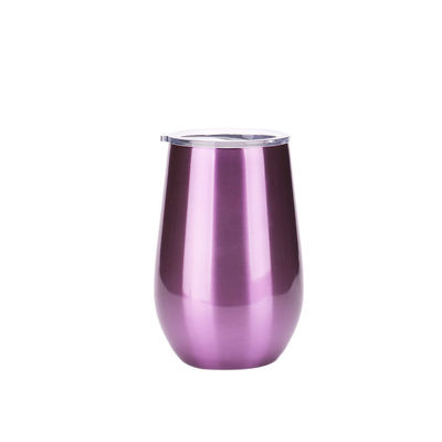 Food Contact Safe Stainless Steel Wine Tumbler , 10oz Double Wall Stainless Steel Tumbler
