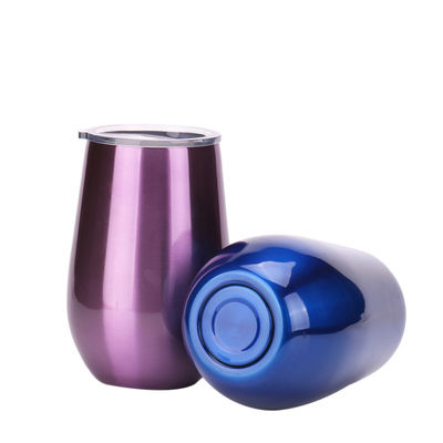Food Contact Safe Stainless Steel Wine Tumbler , 10oz Double Wall Stainless Steel Tumbler