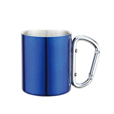 220ml - 400ml Double Wall Stainless Steel Coffee Mug With Carabiner Handle