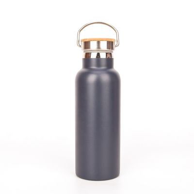 500ml 17oz Personalised Insulated Water Bottle Grey Powder Coating 7.8*23cm Size