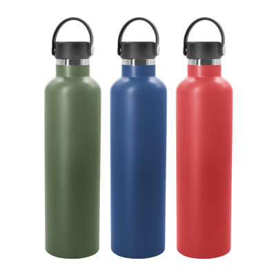 18oz 21oz 24oz Vacuum Insulated Bottle , Narrow Mouth Flask Embossing Logo