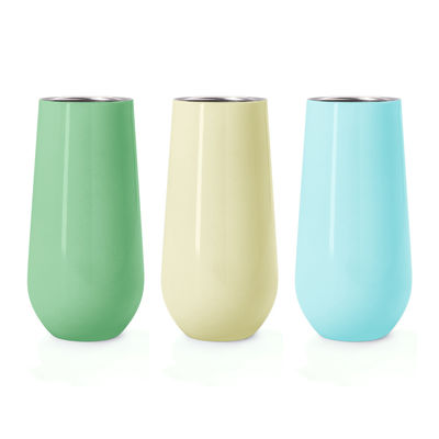 18/8 Double Wall Stainless Steel Insulated Tumbler 6oz Champagne Flutes