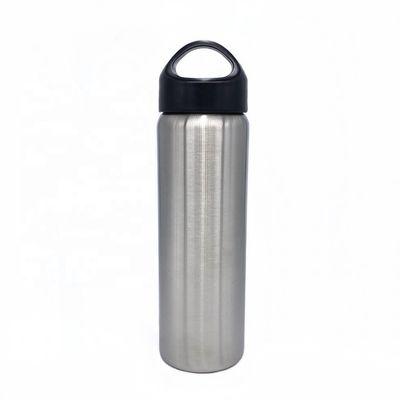 12oz / 17oz / 20oz / 25oz Stainless Steel Sports Bottle Wide Mouth With Loop Cap