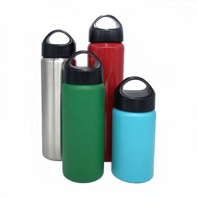 12oz / 17oz / 20oz / 25oz Stainless Steel Sports Bottle Wide Mouth With Loop Cap