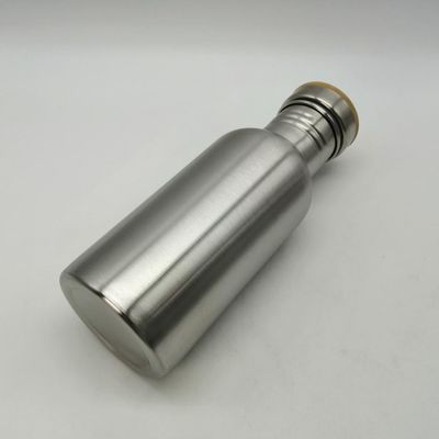 Silver Color Single Wall Stainless Steel Water Bottle 500ml Corrosion Resistance